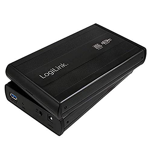 Logilink UA0107 Festplattengehäuse für 8,9 cm (3,5 Zoll) SATA, USB 3.0 Aluminium schwarz von Logilink