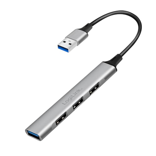 Logilink UA0391 - USB 3.0 Slim-Hub 4-Port mit Aluminiumgehäuse von Logilink