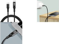 Logilink - USB-Kabel - USB 2.0 Type C (M) zu USB 2.0 Type C (M) - USB 2.0 - 20 V - 5 A - 1 m - unterstützt Power Delivery 3.0, OLED display - Schwarz (CU0181) von Logilink