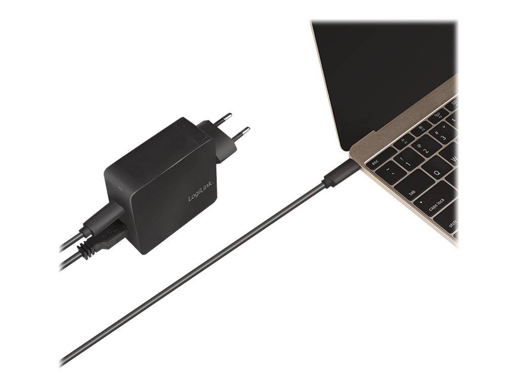 Logilink USB Steckdosenadapter 2port,USB-C & USB-A,65W,schw. Logilink USB Steckdosenadapter 2port,USB-C & USB-A,65W,schw. von Logilink