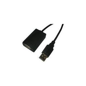 Logilink - USB-Verlängerungskabel - USB (M) bis USB (W) - 5 m (USB/USB 2.0) - aktives Kabel (Signalregenerierung) - Schwarz (UA0001A) von Logilink
