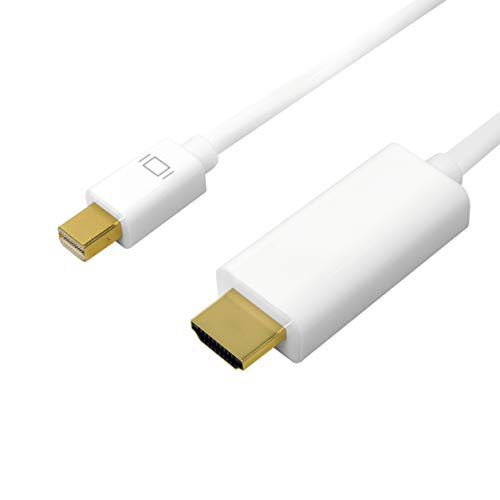 Mini-DisplayPort 1.2 auf HDMI High Speed with Ethernet (1.4) Anschlusskabel, 4K für volle HD und 3D Qualität mit bester Soundübertragung, 2m von Logilink