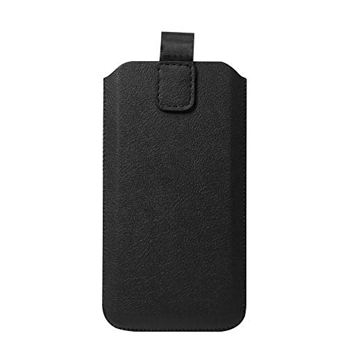 Schützende Handytasche -Sleeve mit Magnetverschluss, 4.7", Schwarz (geeignet für Samsung, Apple, Huawei, Sony, LG, Nokia, etc.) von Logilink