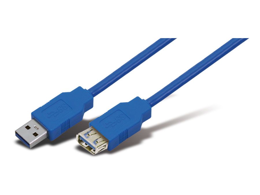 USB3.0-Verlängerungskabel, 3 m, blau von Logilink