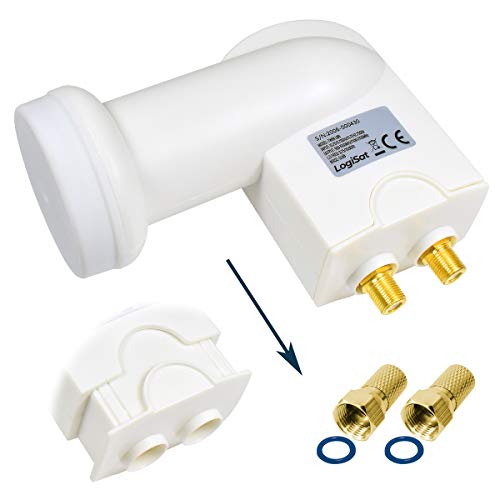 LogiSat Twin LNB 0,1 dB digital ► 2 Teilnehmer/TV/Receiver Direkt Anschluss Universal Full HD HDTV TV 3D 4K Sat UHD PRO LINE + Kontakte Vergoldet + Wetterschutz LogiSat Twin LNB 0,1 dB digital ► 2 Teilnehmer/TV/Receiver Direkt Anschluss Universal Full HD HDTV TV 3D 4K Sat UHD PRO LINE + Kontakte Vergoldet + Wetterschutz von LogiSat