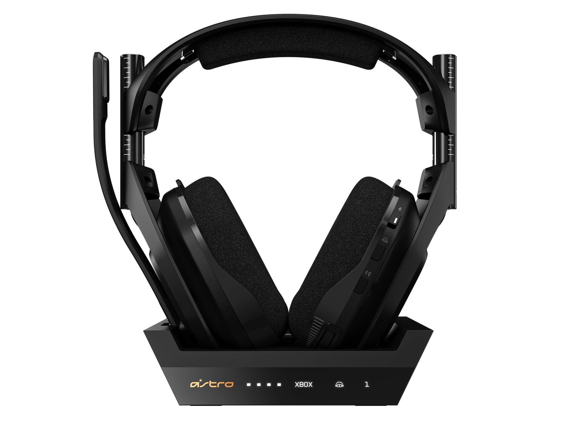 ASTRO A50 Wireless + Basisstation Kabelloses Gaming-Headset für Xbox, PlayStation und PC/MAC* - Schwarz/Gold ASTRO A50 Wireless + Basisstation Kabelloses Gaming-Headset für Xbox, PlayStation und PC/MAC* - Schwarz/Gold von Logitech G