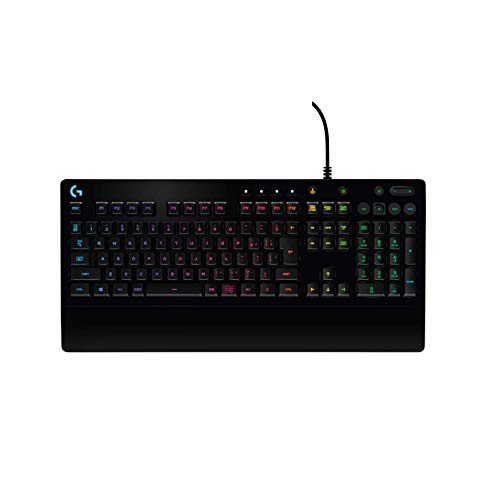 G213 Prodigy Gaming Keyboard, LIGHTSYNC RGB, Mech-Dome Tasten, Spritzwassergeschützt, Multimedia-Tasten, AZERTY Belgisches Layout - Schwarz von Logitech G