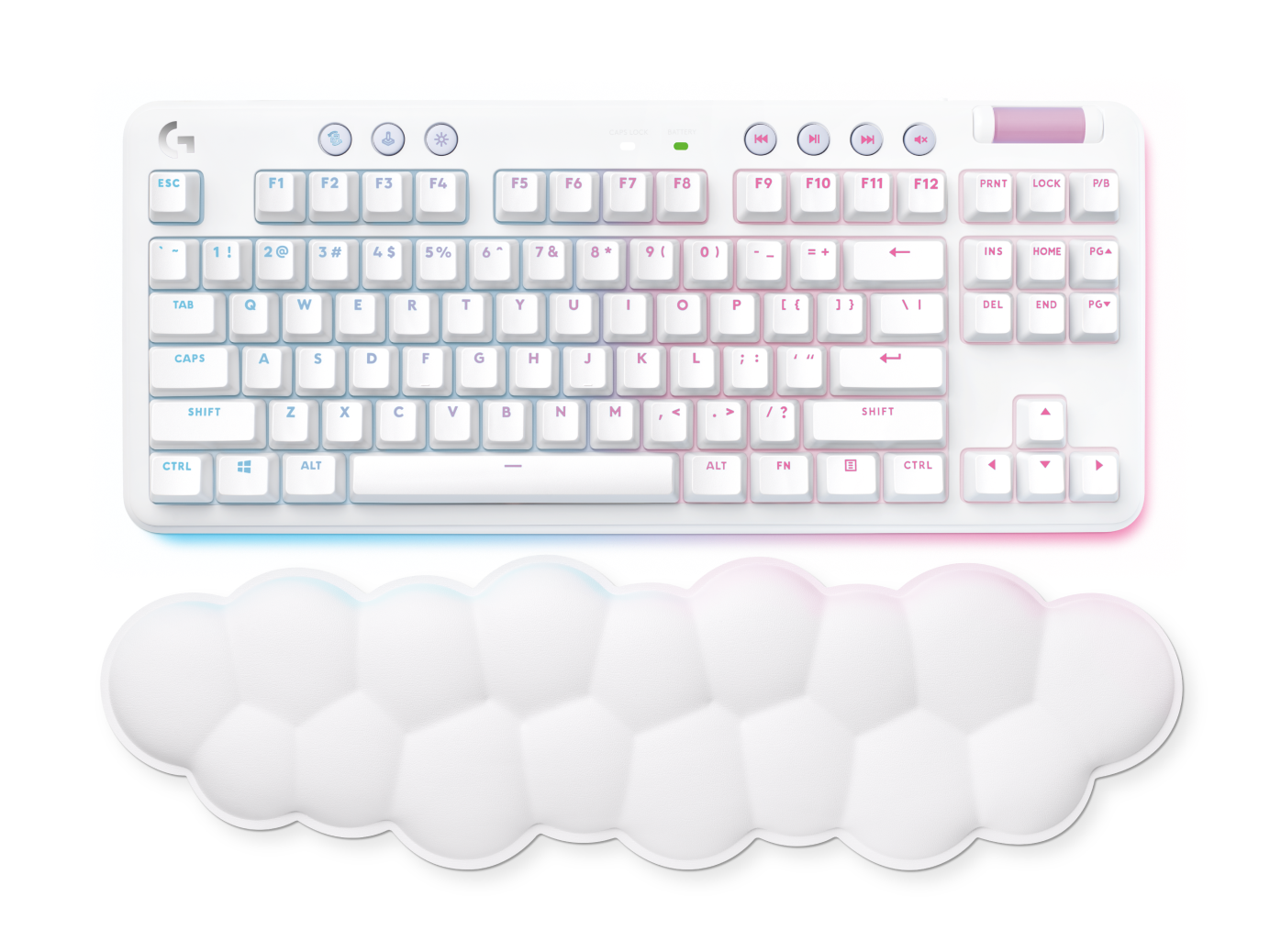 G715 Kabellose Gaming-Tastatur - Weiß UK English (QWERTY) Tactile von Logitech G