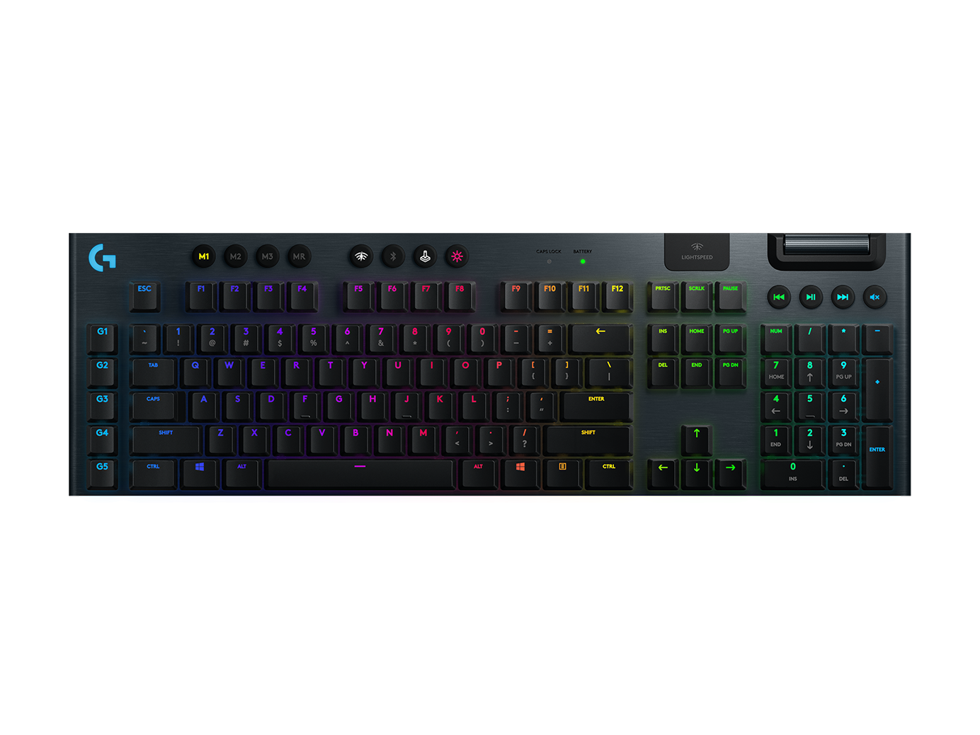 G915 Kabellose mechanische LIGHTSPEED RGB Gaming-Tastatur - Schwarz Pусский (Йцукен/QWERTY) Tactile von Logitech G