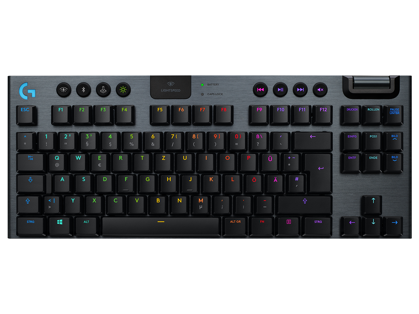 G915 TKL Logitech G915 TKL Kabellose mechanische LIGHTSPEED RGB Gaming-Tastatur ohne Ziffernblock - Carbon Deutsch (Qwertz) Linear von Logitech G