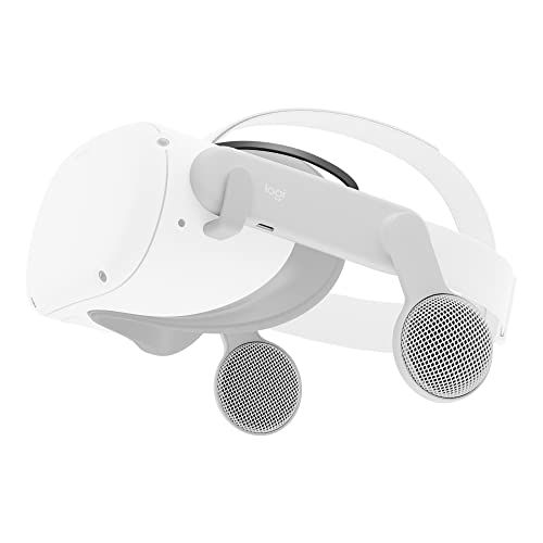 Logitech Chorus VR Off-Ear-Headset für Meta Quest 2, entwickelt für Gaming und VR-Fitness, leichtes, immersives Open-Air-Audio, Flip to Mute, USB-C Passthrough - Weiß von Logitech G