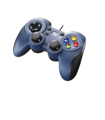 Logitech F310 kabelgebundenes Gamepad, Controller mit Konsolenartigem Layout, 4 Tasten D-Pad, XInput/DirectInput, Komfortable Griffflächen, 1,8 m Kabel, PC - Blau/Grau von Logitech G