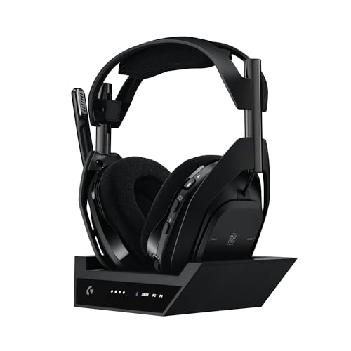 Logitech G Astro A50 X LIGHTSPEED Kabelloses Gaming-Headset mit Basisstation, PRO-G GRAPHENE, PLAYSYNC für Xbox Series X|S, Xbox One, Windows 10/11, Bluetooth, HDMI 2.1 Passthru, Schwarz von Logitech G