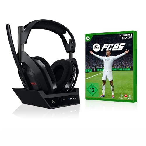 Logitech G Astro A50 X LIGHTSPEED Wireless Gaming Headset + Basisstation & EA SPORTS FC 25 (Xbox), Soft Bundle - Schwarz von Logitech G