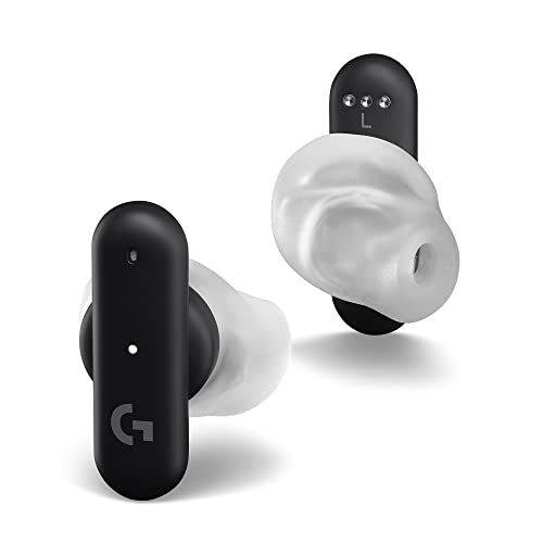 Logitech G FITS True Wireless Gaming Earbuds, individuell zugeschnittene Passform, LIGHTSPEED + Bluetooth, vier Beamforming-Mikrofone, PC, Mac, PS5, PS4, Mobile, Nintendo Switch - Schwarz von Logitech G