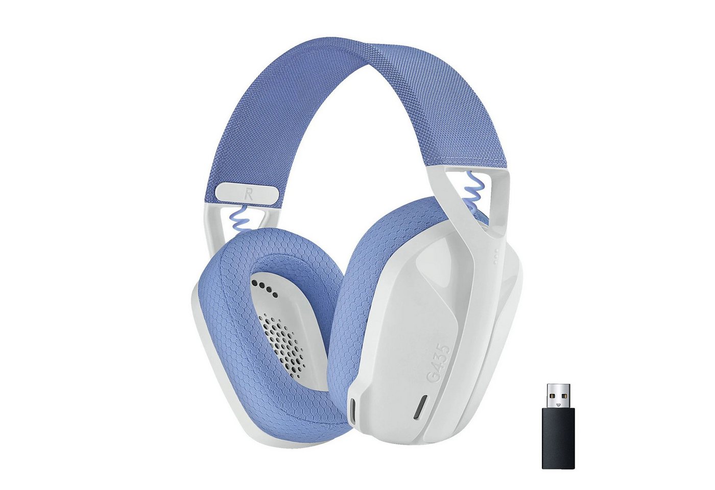 Logitech G G435 Lighspeed Bluetooth kabelloses Gaming-Headset (Dolby Atmos, PC, PS4, PS5, Handy, Nintendo Switch kompatibel, Bluetooth, Over-Ear-Kopfhörer mit integriertem Mikrofon) von Logitech G