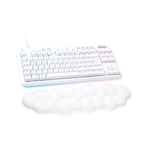 Logitech G G713 Kabelgebundene Gaming-Tastatur Mit LIGHTSYNC RGB-Beleuchtung, Linear-Schalter (GX Brown) Und Handgelenkauflage Für Tastaturen, PC- Und Mac-Kompatibel - Weiß von Logitech G