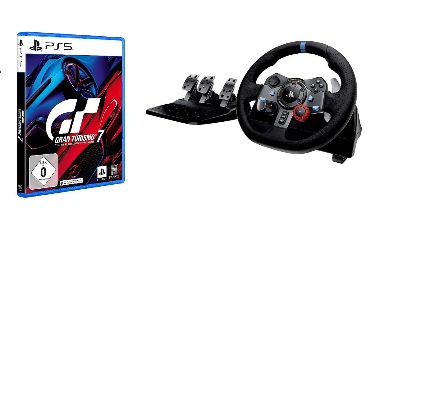 Logitech G G923 Driving Force + Gran Turismo Gaming-Lenkrad (Gran Turismo Spiel: Freigegeben ohne Altersbeschränkung) von Logitech G