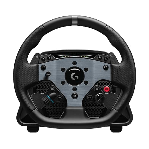 Logitech G PRO Rennlenkrad für PC, Direktantrieb 11 Nm, TRUEFORCE Force Feedback, magnetische Schaltwippen, Doppelkupplung, OLED-Display, Schnellentriegelung, PRO Tastenlayout - Schwarz von Logitech G