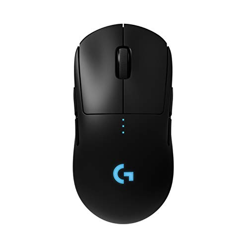 Logitech G PRO Wireless Gaming-Maus mit HERO 25K DPI Sensor, RGB-Beleuchtung, 4-8 programmierbare Tasten, anpassbare Spielprofile, Ultraleicht, POWERPLAY-kompatibel, PC/Mac - Schwarz von Logitech G