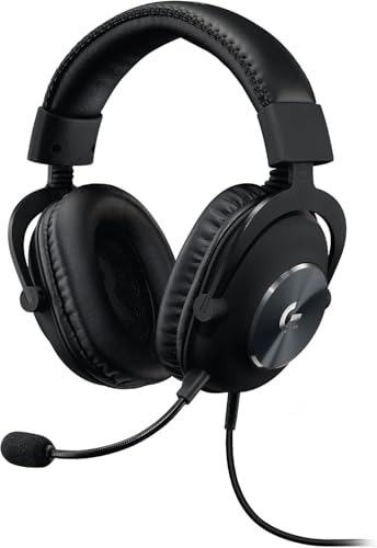 Logitech G PRO X Gaming-Headset, Over-Ear Kopfhörer mit Blue VO!CE Mikrofon, kabelgebunden, DTS Headphone:X 7.1 für Esport Gaming, PRO-G 50mm Lautsprechern, PC/PS/Xbox/Nintendo Switch - Schwarz von Logitech G