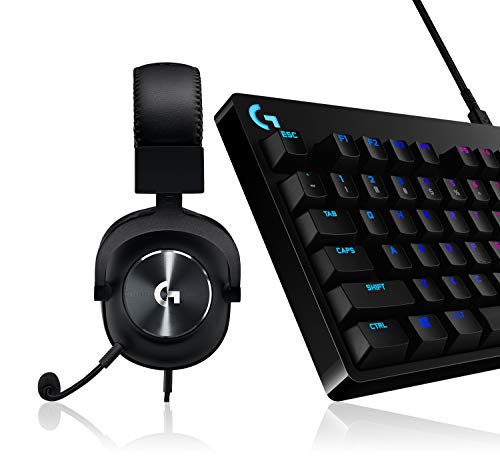 Logitech G PRO X Gaming-Headset (2. Generation) mit Blue VO!CE, DTS Headphone:X 7.1 + Logitech G PRO TKL mechanische Gaming-Tastatur, GX-Blue Clicky Switches, LIGHTSYNC RGB von Logitech G