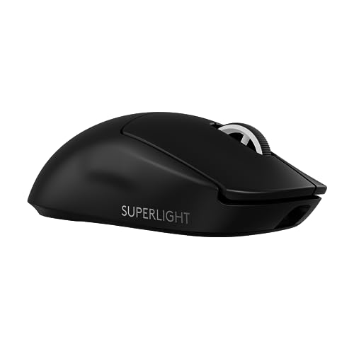 Logitech G PRO X Superlight 2 Lightspeed Kabellose Gaming-Maus, Lightweight, LIGHTFORCE Hybrid-Schalter, Hero 2 Sensor, 32.00DPI, 5 programmierbare Tasten, USB-C-Ladung, PC & Mac - Schwarz von Logitech G