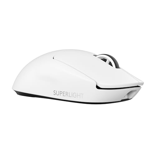 Logitech G PRO X SUPERLIGHT 2 LIGHTSPEED Kabellose Gaming-Maus, Lightweight, 60g, 8K-Abrufrate, LIGHTFORCE Hybrid-Schalter, HERO 2 Sensor, 44K DPI, 5 programmierbare Tasten, USB-C, PC/Mac - Weiß von Logitech G