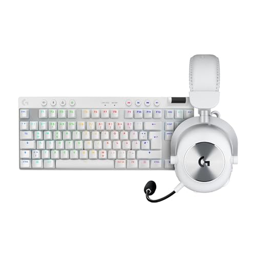 Logitech G PRO X TKL LIGHTSPEED kabellose Gaming-Tastatur PRO X 2 LIGHTSPEED Wireless Gaming Headset, QWERTZ Deutsches Layout, PC, PS5, PS4, Nintendo Switch - Weiß von Logitech G