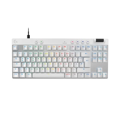 Logitech G PRO X TKL Rapid Tenkeyless kabelgebundene Gaming Tastatur mit magnetischen Analogschaltern, Rapid Trigger-Modus, einstellbarem Auslöser und anpassbarer RGB-Beleuchtung, QWERTZ DE - Weiß Logitech G PRO X TKL Rapid Tenkeyless kabelgebundene Gaming Tastatur mit magnetischen Analogschaltern, Rapid Trigger-Modus, einstellbarem Auslöser und anpassbarer RGB-Beleuchtung, QWERTZ DE - Weiß von Logitech G