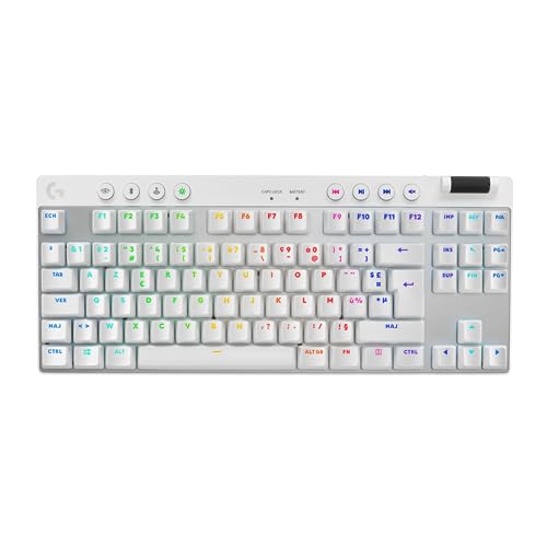 Logitech G Pro X TKL Lightspeed Kabellose Gaming-Tastatur - Weiß - FRA Tactile von Logitech G