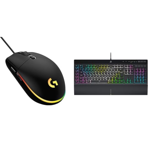 Logitech G203 Gaming-Maus mit & Corsair K55 RGB PRO XT Kabelgebundene von Logitech G