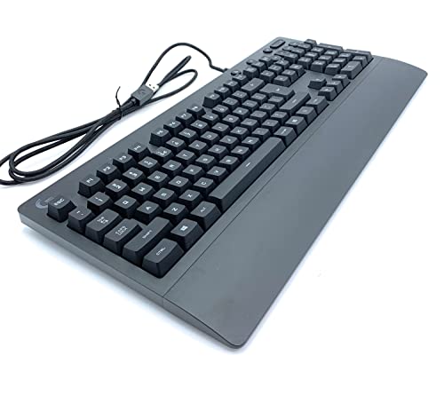 Logitech G213 Prodigy Gaming-Tastatur, RGB-Beleuchtung, Programmierbare G-Tasten, Multi-Media Bedienelemente, Integrierte Handballenauflage, Spritzwassergeschützt, QWERTY-Layout - Schwarz von Logitech G