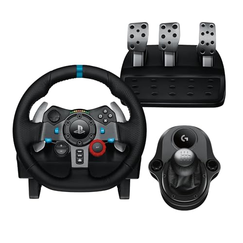 Logitech G29 Racing Lenkrad + Logitech Driving Force Shifter Schalthebel, PC von Logitech G