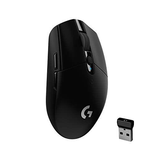 Logitech G305 LIGHTSPEED kabellose Gaming-Maus mit HERO 12K DPI Sensor, Wireless Verbindung, 6 programmierbare Tasten, 250 Stunden Akkulaufzeit, Leichtgewicht, PC/Mac - Schwarz von Logitech G