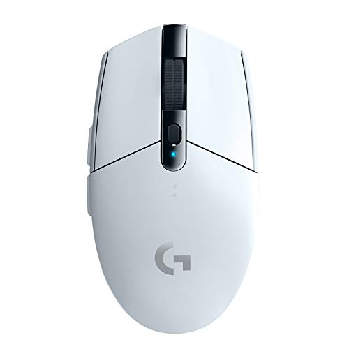 Logitech G305 LIGHTSPEED kabellose Gaming-Maus mit HERO 12K DPI Sensor, Wireless Verbindung, 6 programmierbare Tasten, 250 Stunden Akkulaufzeit, Leichtgewicht, PC/Mac - Weiß von Logitech G