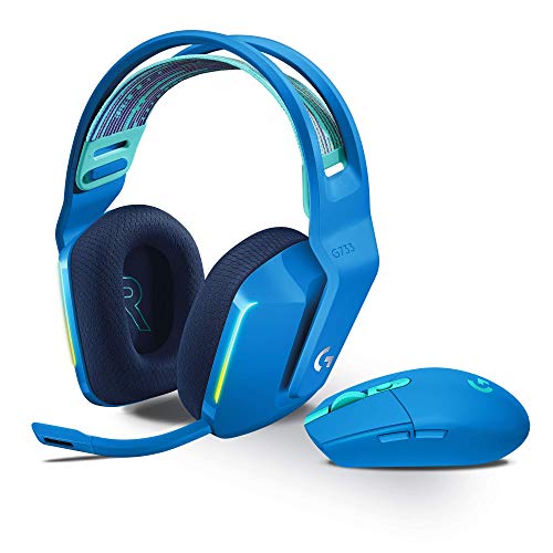 Logitech G305 Lightspeed Wireless Gaming Maus + Logitech G733 LIGHTSPEED Kabelloses Gaming Headset mit Kopfbügel von Logitech G