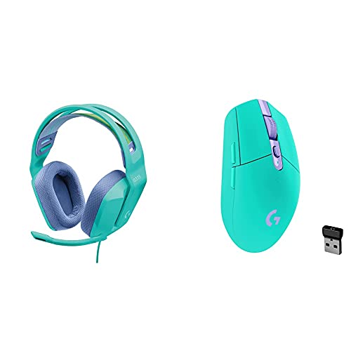 Logitech G335 Kabelgebundenes Gaming-Headset + Logitech G305 LIGHT SPEED Wireless Gaming Mouse - Grün von Logitech G