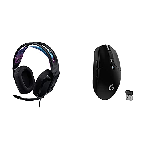 Logitech G335 Kabelgebundenes Gaming-Headset + Logitech G305 LIGHT SPEED wireless gaming mouse - Schwarz von Logitech G