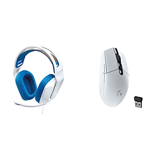 Logitech G335 Kabelgebundenes Gaming-Headset + Logitech G305 LIGHT SPEED wireless gaming mouse - Weiß von Logitech G