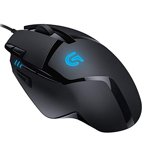 Logitech G402 Hyperion Fury Gaming-Maus mit 4K DPI optischem Sensor, 8 programmierbare Tasten, Taste zur DPI-Umschaltung, 32-Bit-ARM-Prozessor, Leichtgewicht, PC/Mac - Schwarz von Logitech G