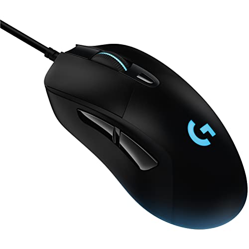 Logitech G403 HERO Gaming-Maus mit HERO 25K DPI Sensor, LIGHTSYNC RGB, geringes Gewicht von 87g und optionales 10g Gewicht, geflochtenes Kabel, PC/Mac - Schwarz von Logitech G