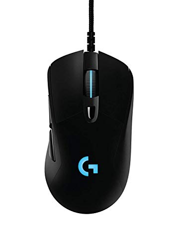 Logitech G403 Prodigy Gaming Maus, 12000 DPI Sensor, USB-Anschluss, RGB-Beleuchtung, Gewichttuning, 6 Programmierbare Tasten, Gummierte Griffflächen, Leichtgewicht, PC/Mac - Schwarz von Logitech G