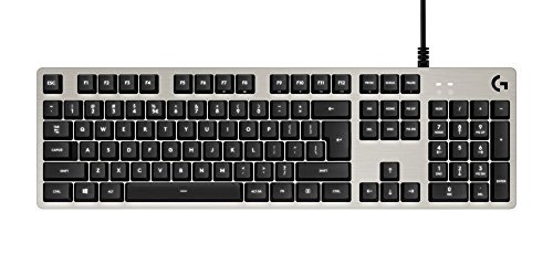 Logitech G413 Mechanische Gaming-Tastatur, Taktile Romer-G Switches, Gebürstetes Aluminiumgehäuse, Programmierbare F-Tasten, USB-Durchschleife, US QWERTY-Layout - Silber/Schwarz von Logitech G