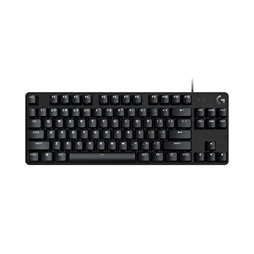 Logitech G413 TKL SE Mechanisches Gaming Tastatur - Kompakt. beleuchtete Tastatur mit taktilen mechanischen Schaltern, Anti-Ghosting, für Windows und macOS, Belgisches AZERTY Format - Schwarz von Logitech G