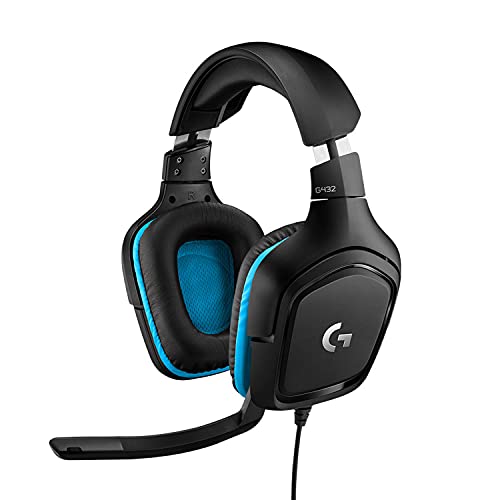 Logitech G432 kabelgebundenes Gaming-Headset, 7.1 Surround Sound, DTS Headphone:X 2.0, Bügelmikrofon mit Flip-Stummschaltung, Ohrpolster mit Kunstleder, PC/Mac/Xbox One/PS4/Nintendo Switch - Schwarz von Logitech G