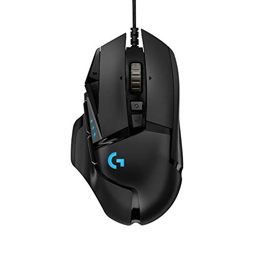 Logitech G502 HERO High Performance Wired Gaming Maus HERO 16K Sensor, 16.000 DPI, RGB, einstellbare Gewichte, 11 programmierbare Tasten, On-Board-Speicher, PC/Mac – Schwarz (generalüberholt) von Logitech G