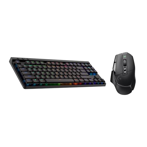 Logitech G502 X LIGHTSPEED Kabellose Gaming-Maus - Optische Maus mit optisch-mechanischen LIGHTFORCE Hybridschaltern, Logitech G G515 LIGHTSPEED TKL kabellose flache Gaming, DEA QWERTZ - Schwarz von Logitech G