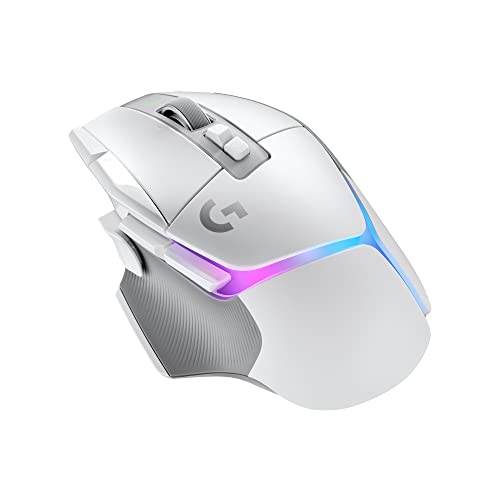 Logitech G502 X PLUS LIGHTSPEED Kabellose RGB-Gaming-Maus - Optische Maus mit LIGHTFORCE Hybridschaltern, LIGHTSYNC RGB, HERO 25K Gaming-Sensor, Kompatibel mit PC - macOS/Windows - Weiß von Logitech G