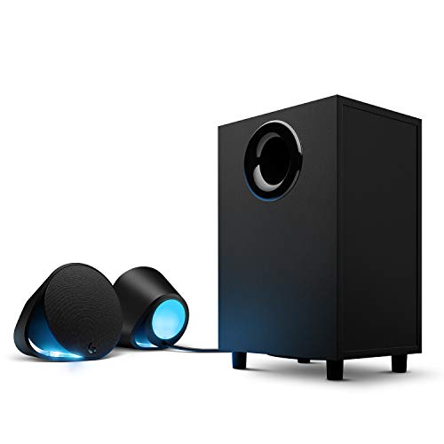 Logitech G560 PC Gaming Lautsprecher mit DTS:X Ultra Surround Sound, Spielbasierter LIGHTSYNC RGB-Beleuchtung, Zwei Satellitenlautsprecher und Subwoofer, Immersives Gaming-Erlebnis - Schwarz Logitech G560 PC Gaming Lautsprecher mit DTS:X Ultra Surround Sound, Spielbasierter LIGHTSYNC RGB-Beleuchtung, Zwei Satellitenlautsprecher und Subwoofer, Immersives Gaming-Erlebnis - Schwarz von Logitech G